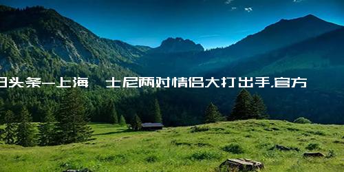 今日头条-上海迪士尼两对情侣大打出手，官方 因抢花车座位引发，已调解